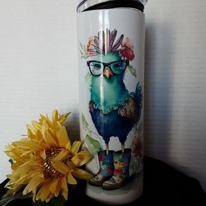 Hand Crafted 20 oz  Chicken Thermal Tumbler